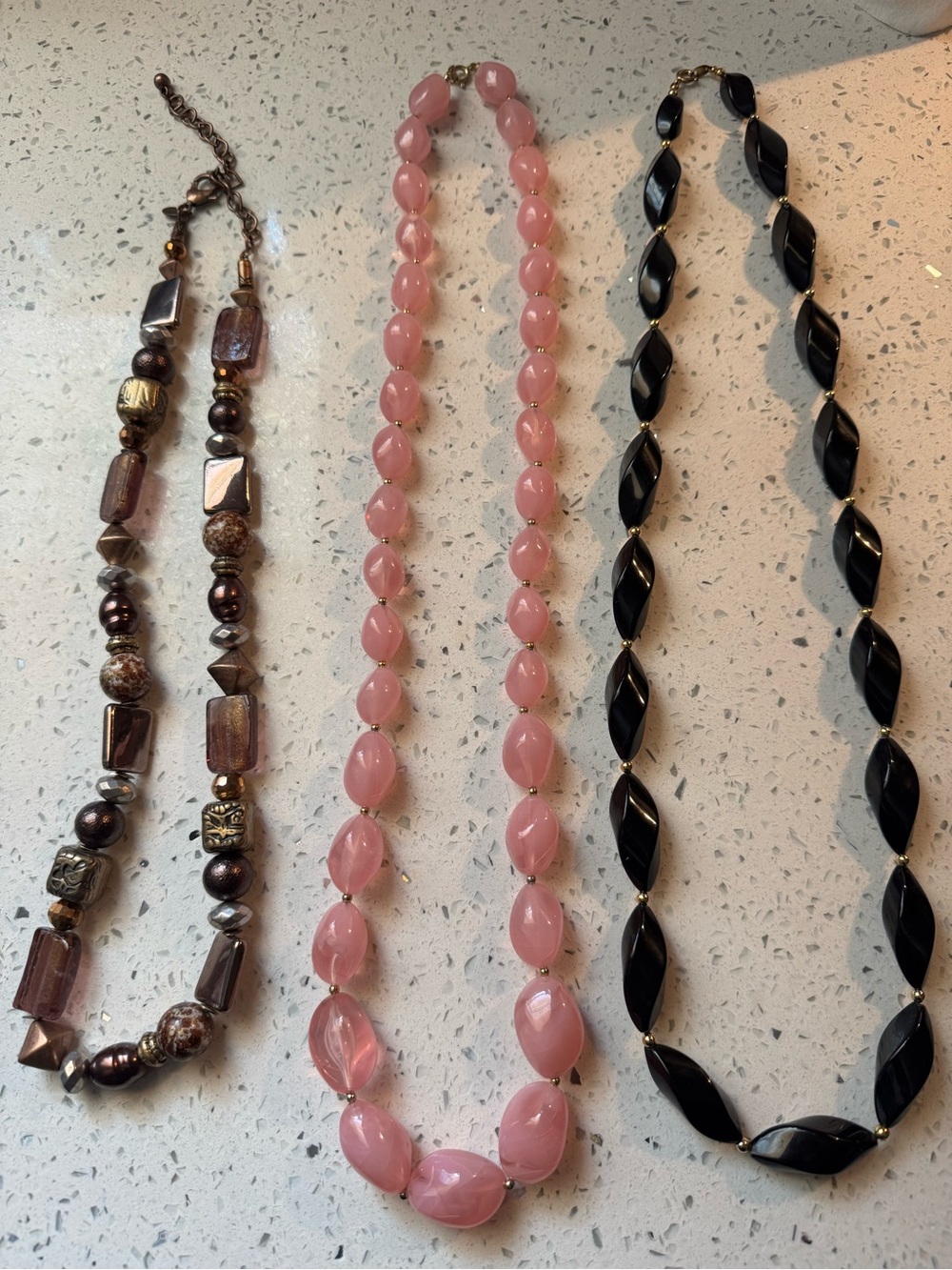 Classic Pink Bead Necklace - Women Jewelry